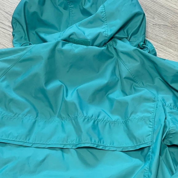 Columbia Women’s detachable hood breathable/Teal Hooded Windbreaker Jacket - Picture 14 of 15